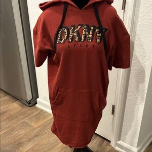 DKNY Sport Rust Hoodie Dress